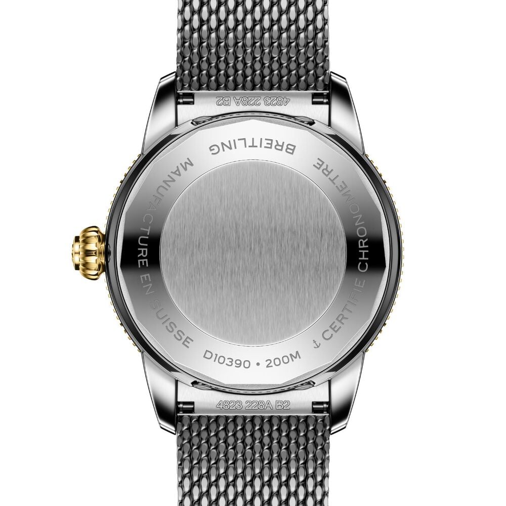 Breitling Superocean Heritage Automatic 36mm White Dial Mesh Steel Bracelet Watch