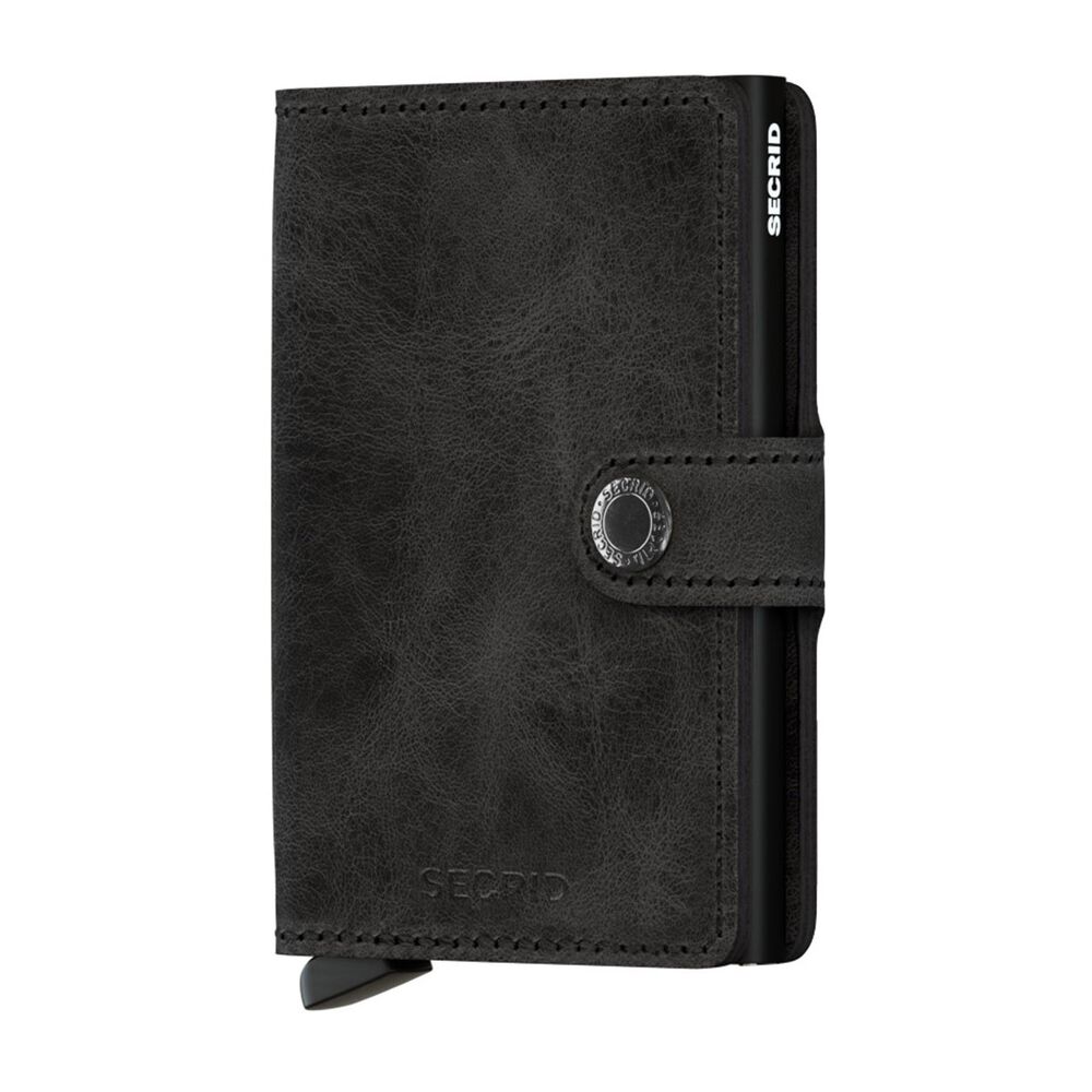 Secrid Vintage Black Leather Miniwallet
