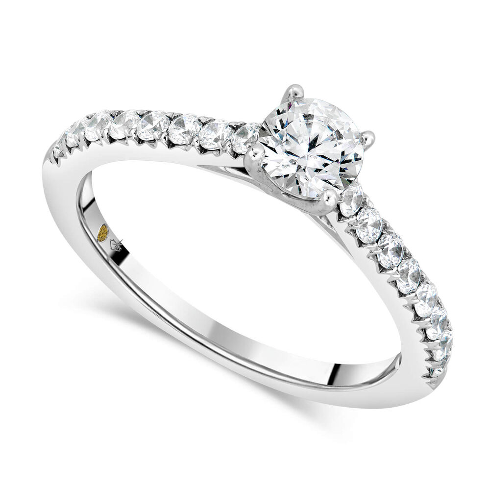 Northern Star 0.80ct Diamond Shoulders 18ct White Gold Ring image number 0