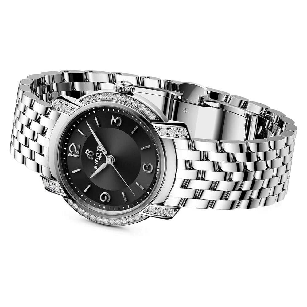Breitling Lady Premier 32mm Black Dial Steel Bracelet Watch image number 2