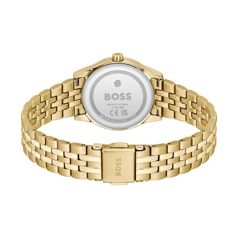 BOSS Graceful Mina 25mm Gold Dial Gold Tone Stainless Steel Bracelet Watch image number 1