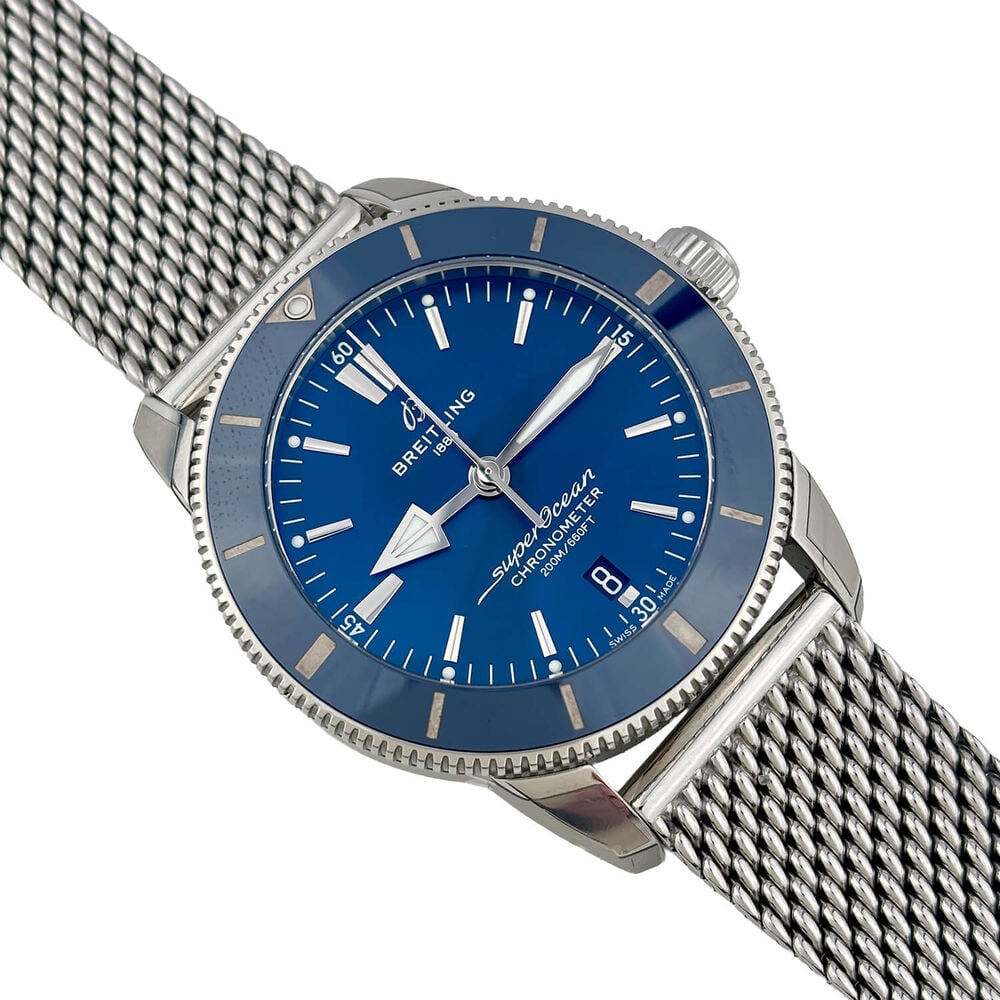 Pre-Owned Breitling Superocean Heritage II B20 Automatic 44mm Blue Dial Steel Bracelet Watch image number 1