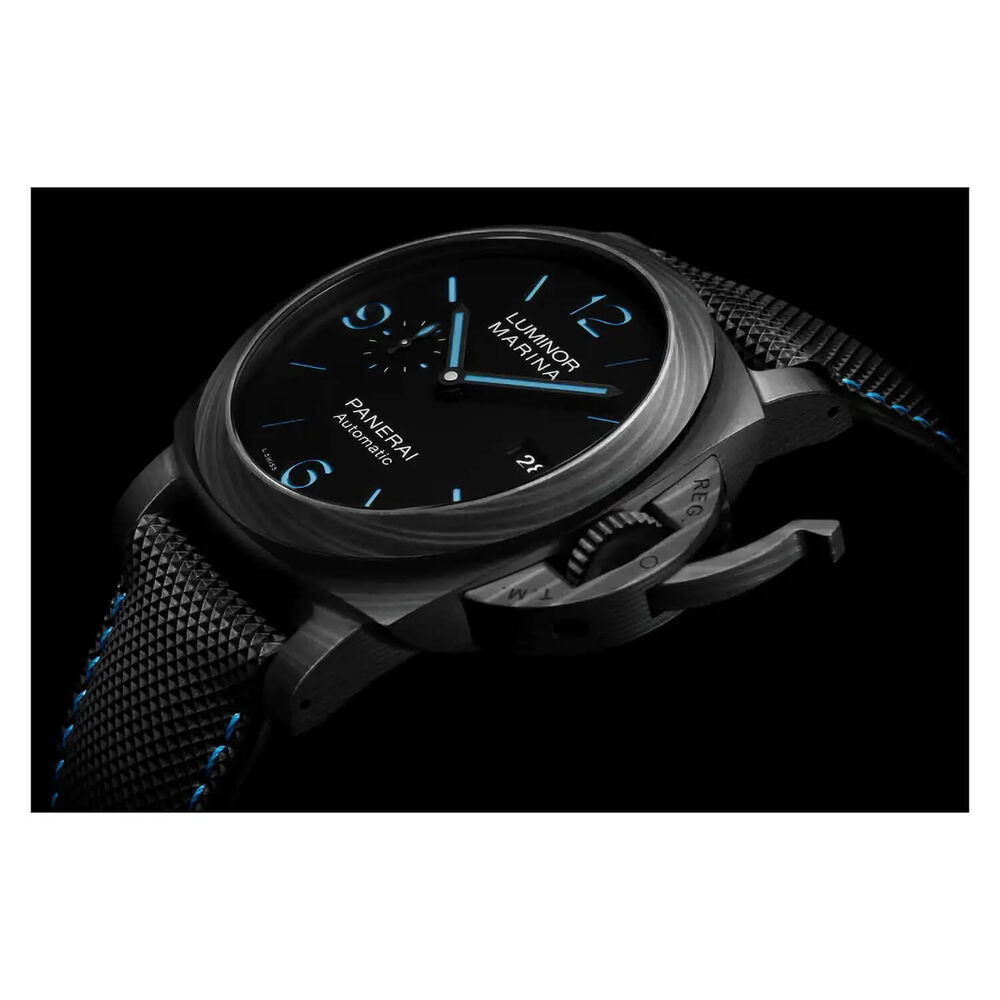 Panerai Luminor 44mm Marina Carbotech™ Black Dial Strap Watch image number 4