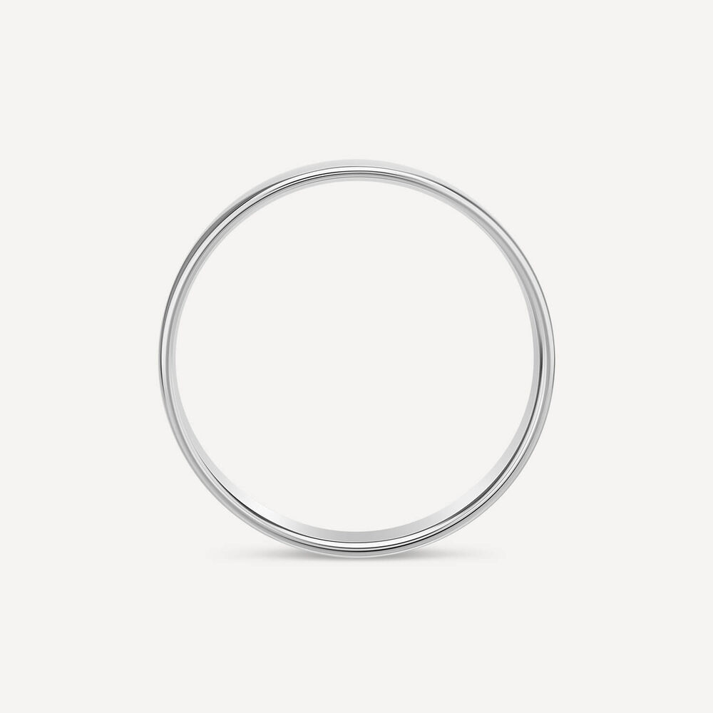 Platinum 2mm Flat Court Wedding Ring image number 3