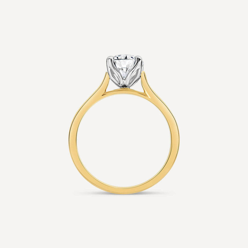 Born 18ct Yellow Gold 1.20ct Lab Grown Round Solitaire Diamond Ring image number 3