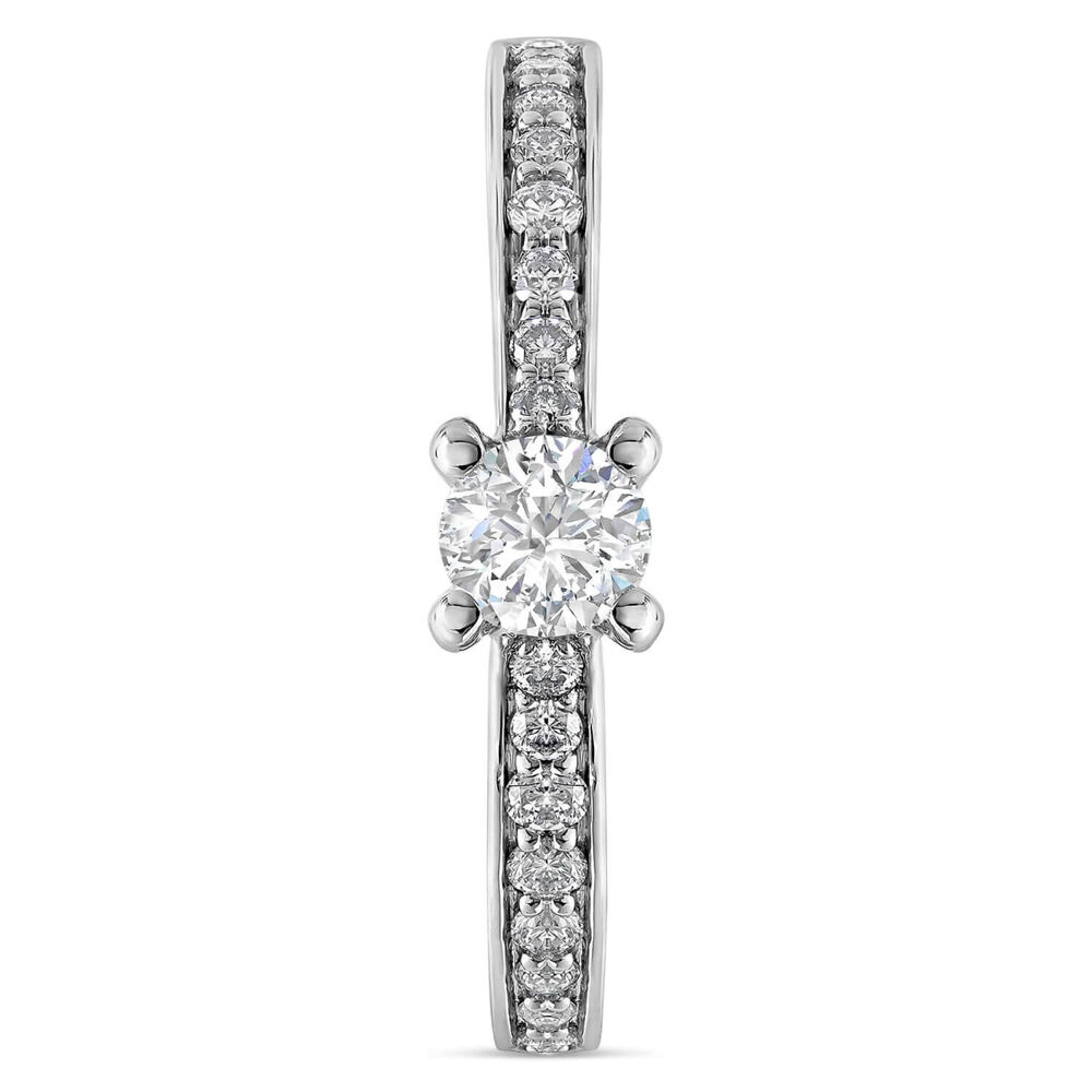 Platinum 0.50 carat diamond ring image number 1