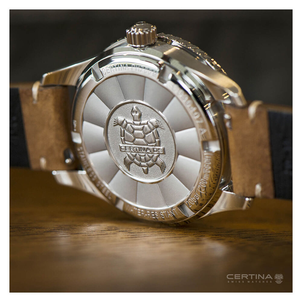 Certina Heritage DS Ph200M Powermatic 80 Black Tan Strap Watch