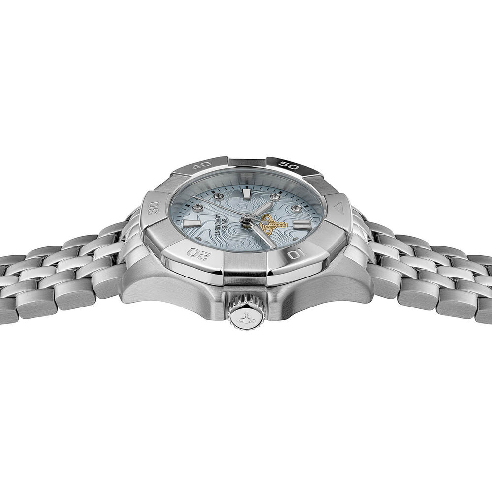 Vivienne Westwood The Brompton 31mm Blue Dial Steel Bracelet Watch image number 3