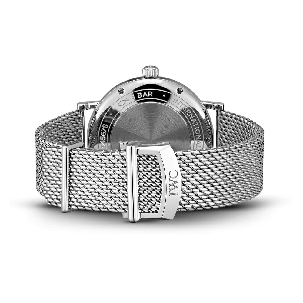 Pre-Owned IWC Schaffhausen Portofino Automatic 37mm Grey Dial Steel Bracelet Watch image number 5