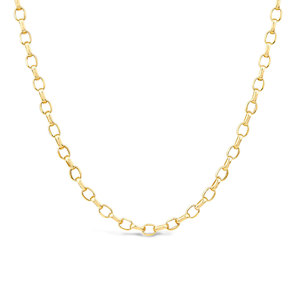 9ct Yellow Gold V-Small Belcher 22' Link Necklet image number 0