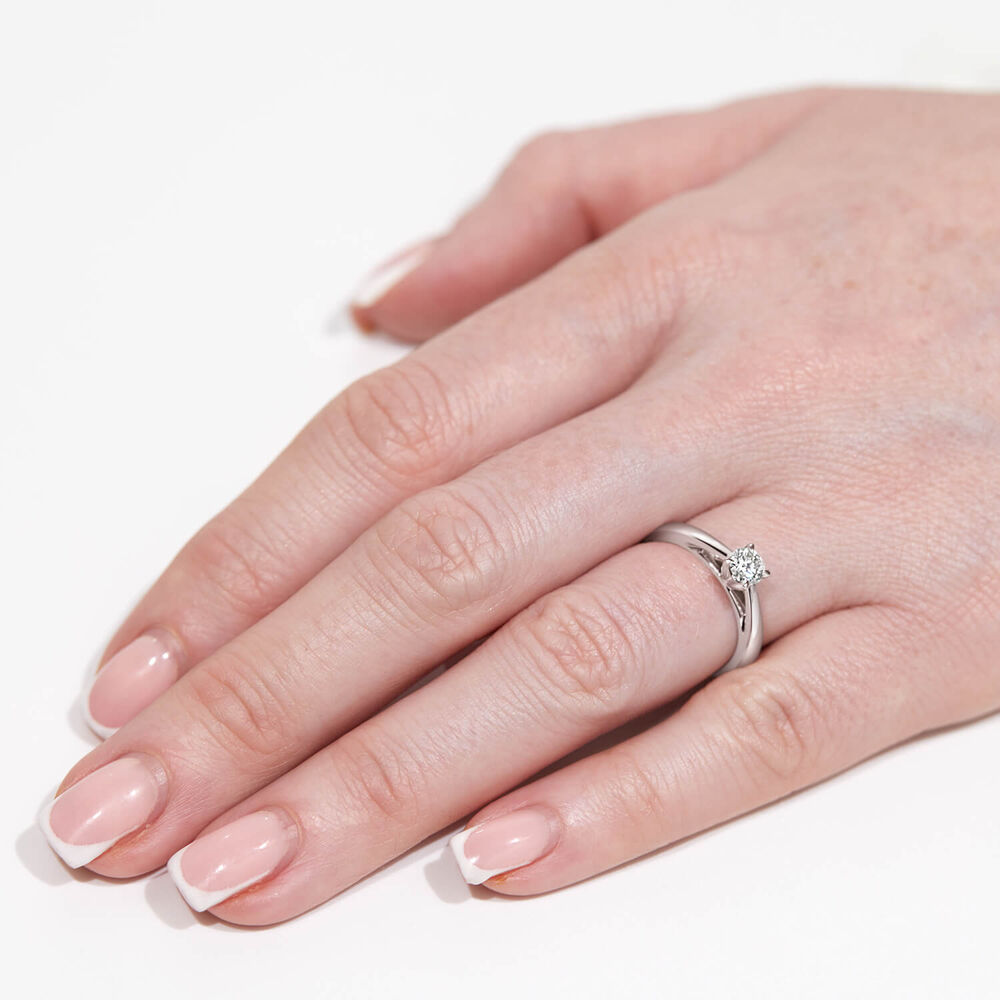 Platinum 0.30ct Amia Diamond Solitaire Ring