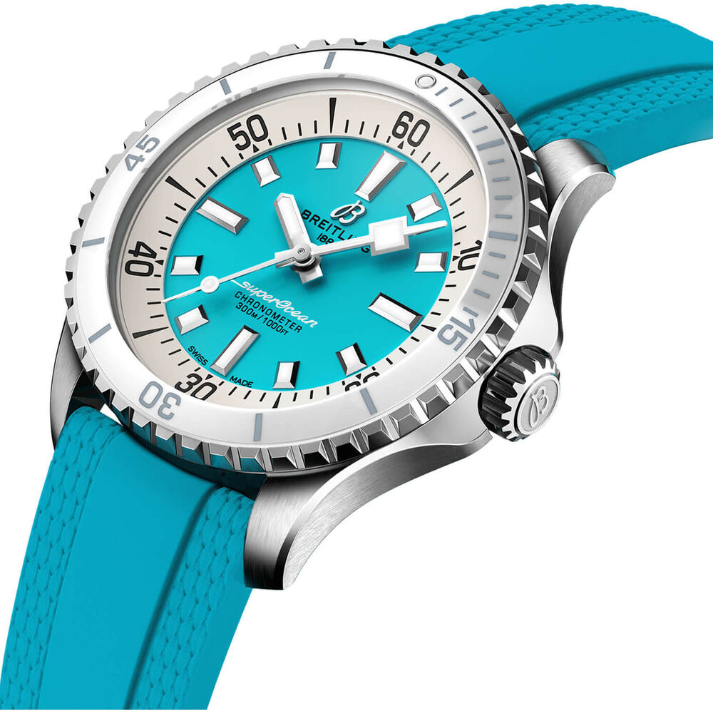 Breitling Superocean Automatic 36 Blue Dial Strap Watch image number 1