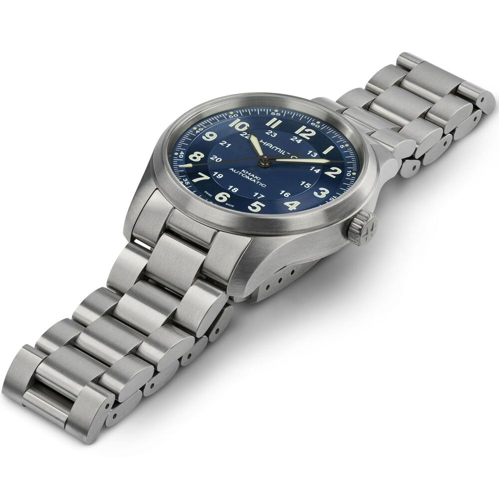 Hamilton Khaki Field Titanium Auto 38mm Blue Dial Titanium Case Watch image number 1