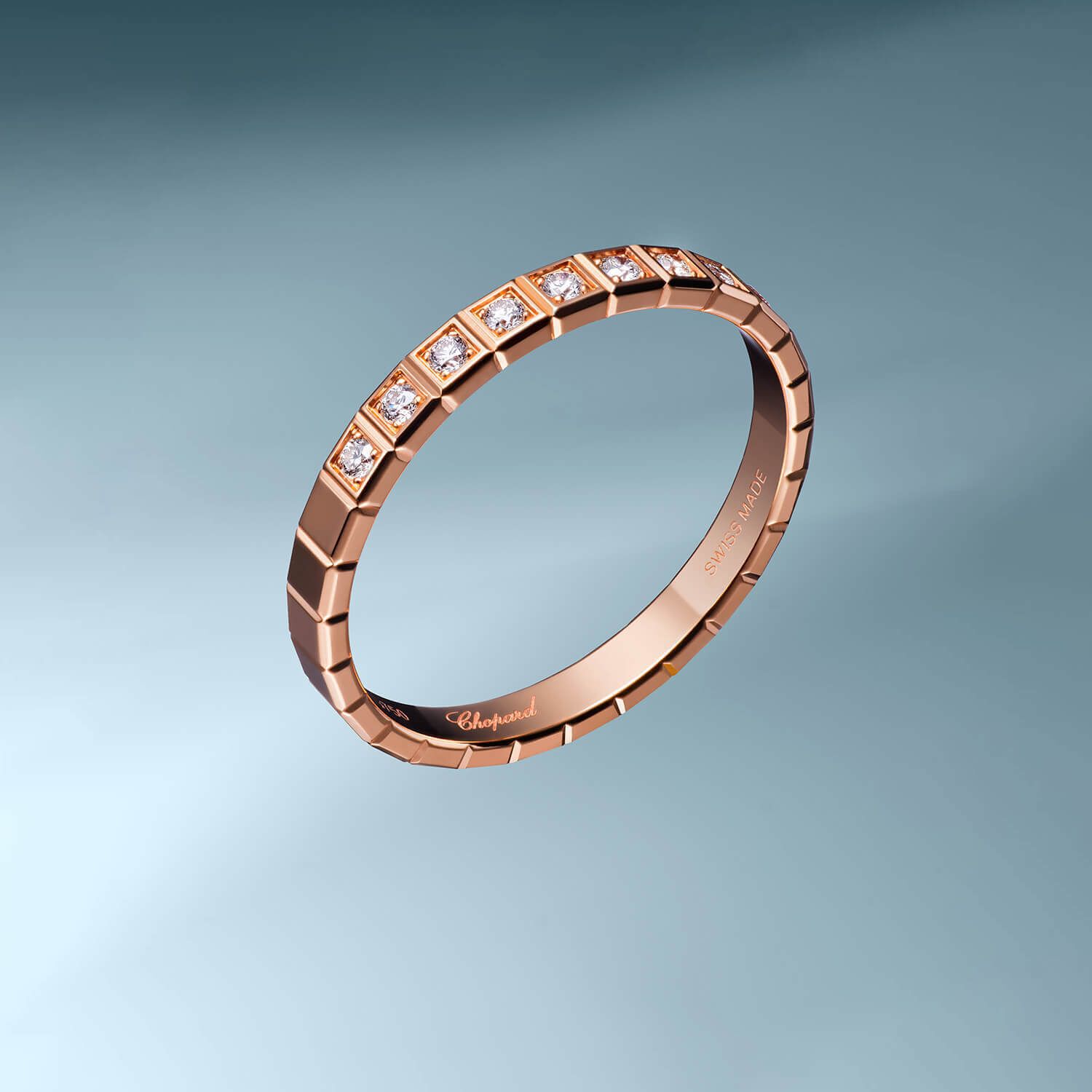 Chopard ice cube ring rose gold on sale