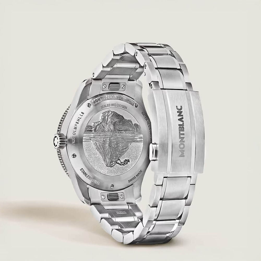Montblanc Iced Sea 38mm Black Dial Stainless Steel Bracelet Watch
