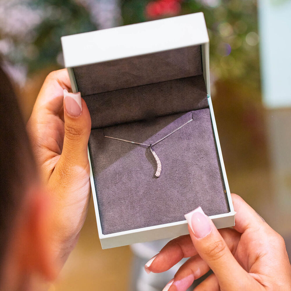 9ct White Gold 0.33ct Diamond Eternal Journey Pendant image number 7