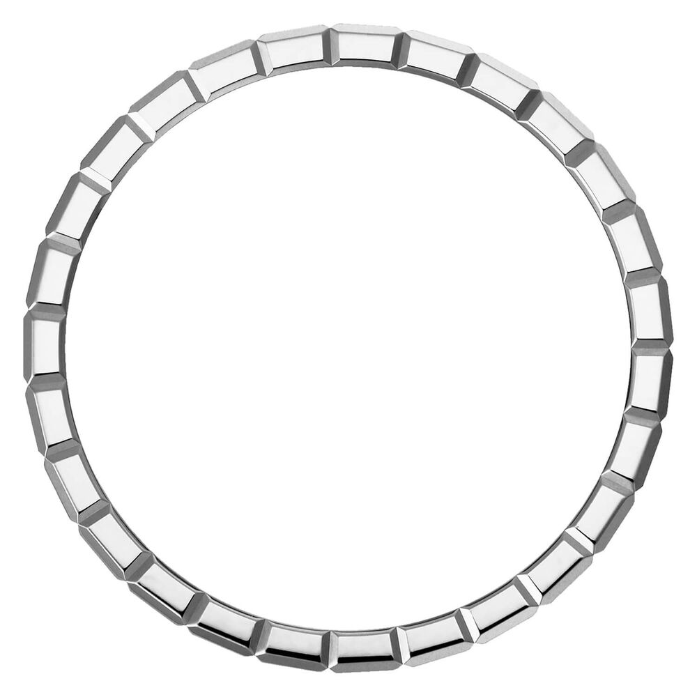 Chopard Ice Cube 18ct White Gold Single 0.01ct Diamond Thin Band Ring (UK Size N - O)