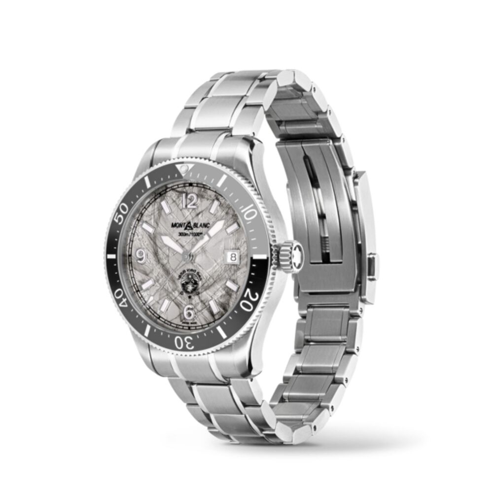 Montblanc Iced Sea 41mm Grey Glacier Dial Steel Case Bracelet Watch image number 3