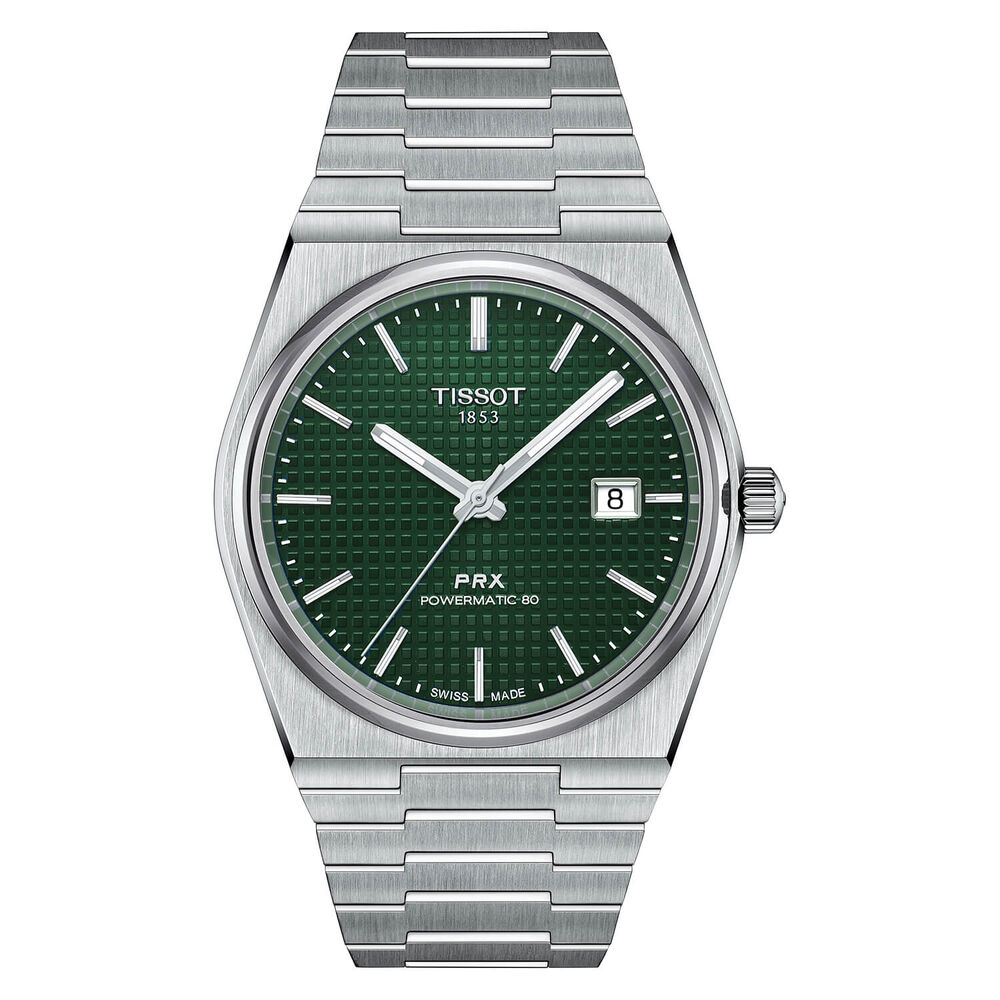 Tissot PRX  Powermatic Auto 46mm Automatic 46mm Green Dial Steel Case Bracelet Watch image number 0
