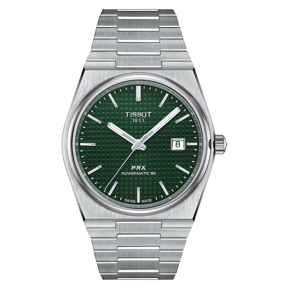 Tissot PRX Powermatic Automatic 46mm Green Dial Steel Case Bracelet Watch
