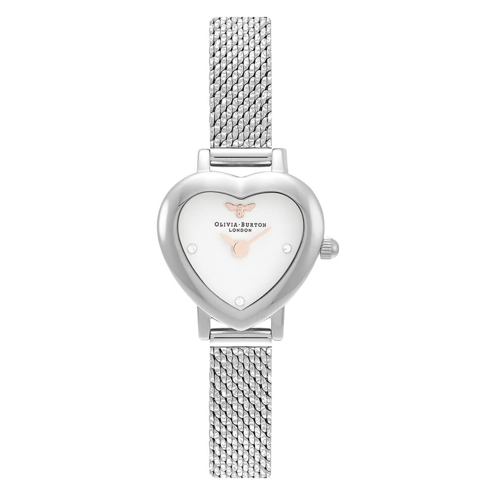Olivia Burton Meant To Bee 22mm Mini White Dial Silver Bracelet Watch image number 0