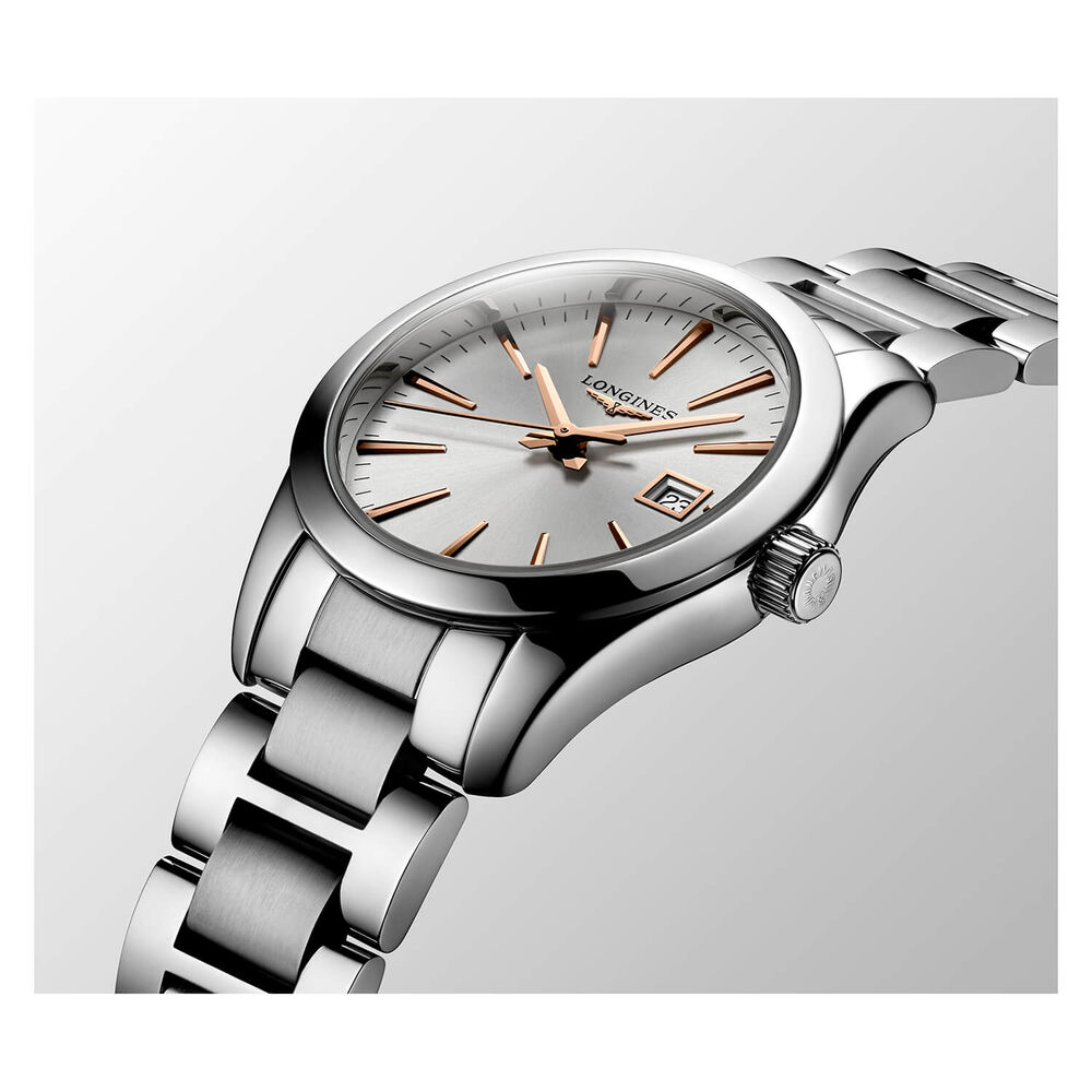 Longines Conquest Classic Stainless Steel 29.5mm Ladies Watch image number 3