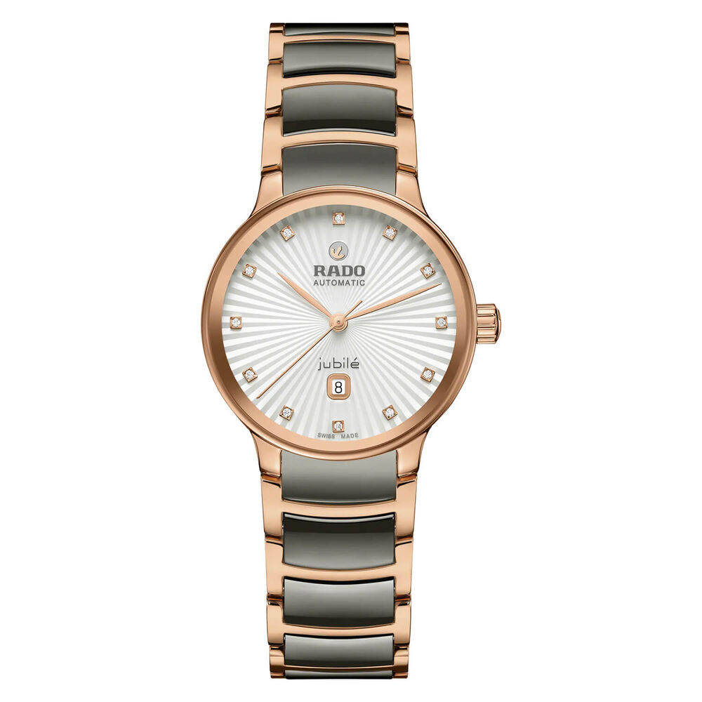 Rado Centrix Automatic Diamonds 30.5mm White Diamond Dot Dial Bracelet Watch image number 0