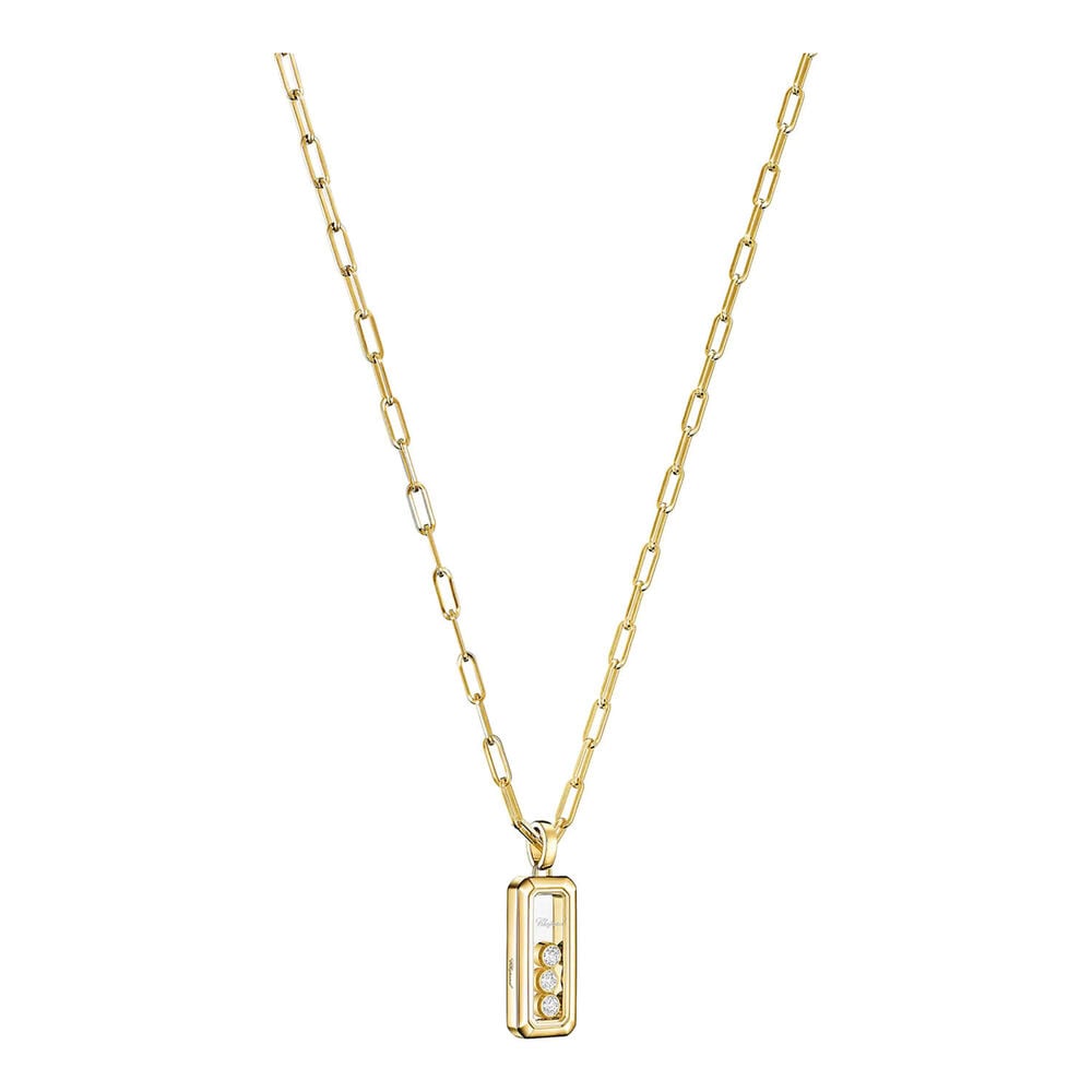 Chopard Happy Diamonds Icons 0.15ct Diamond 18ct Yellow Gold Small Rectangular Pendant