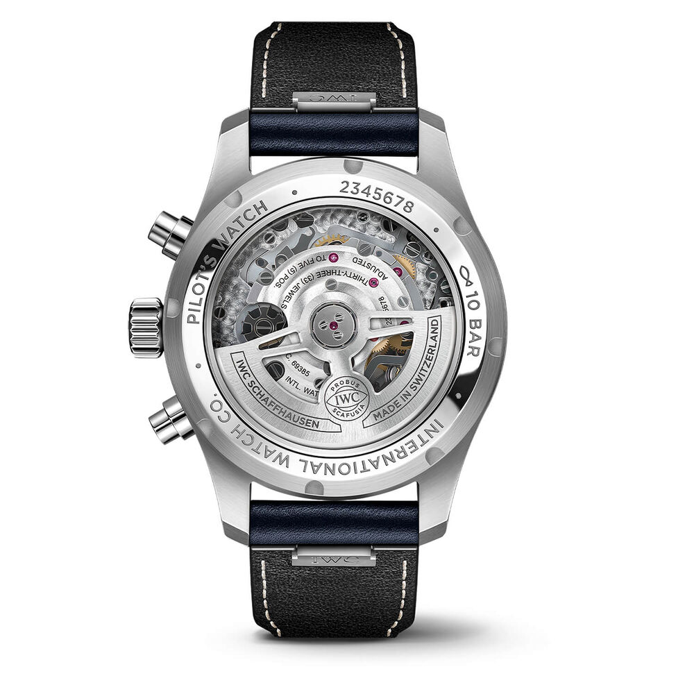 IWC Schaffhausen Pilot's Watch Chronograph 41 Blue Dial Strap Watch image number 3