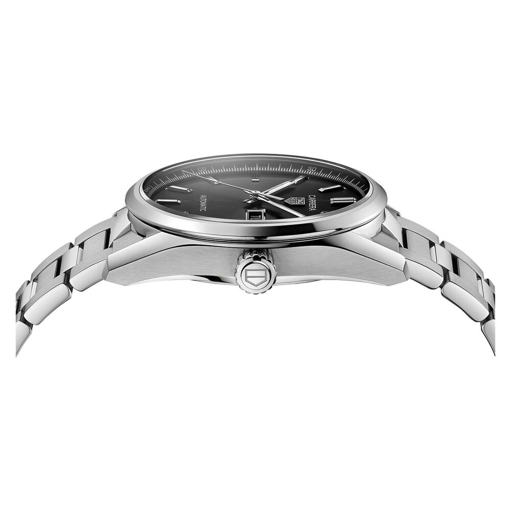 TAG Heuer Carrera Day-Date 41mm Black Dial Stainless Steel Bracelet Watch image number 3