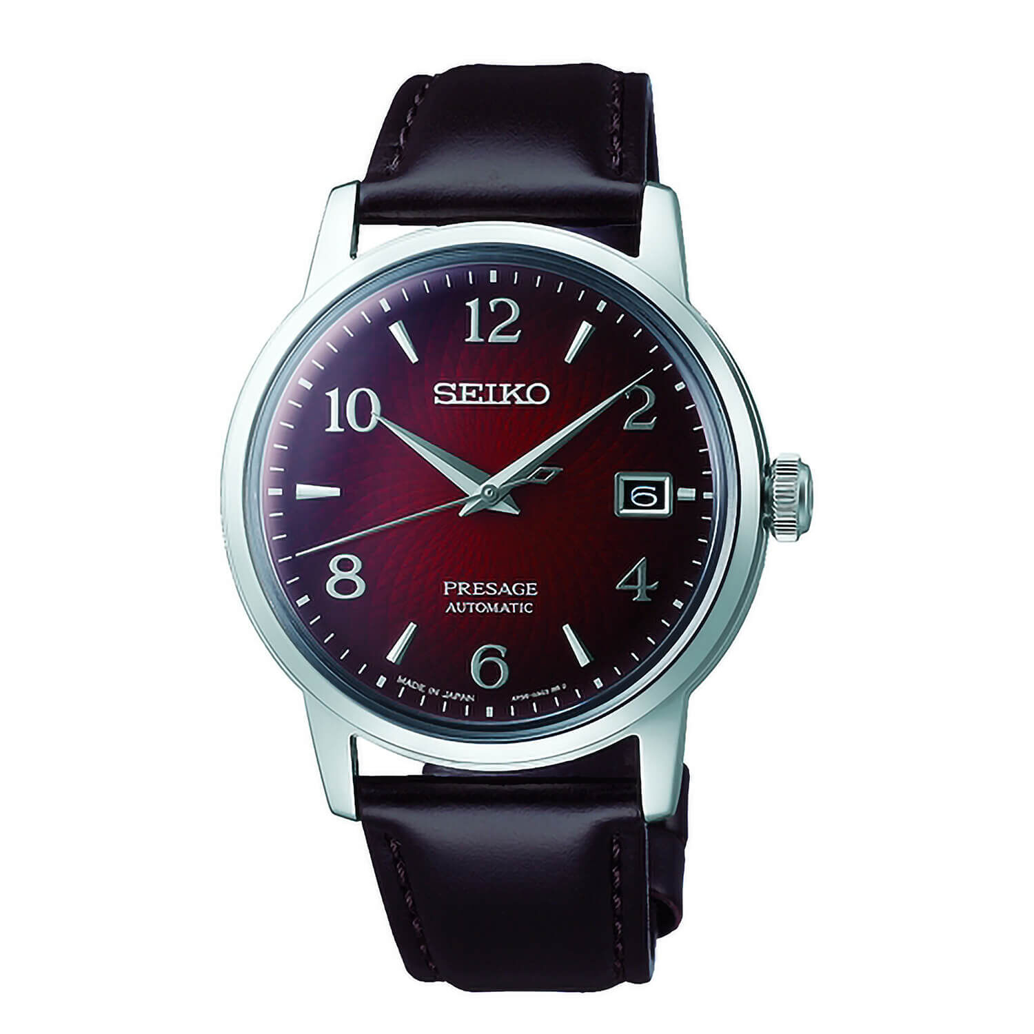 Seiko Presage Cocktail Collection 38.5mm Red Dial Mens Watch