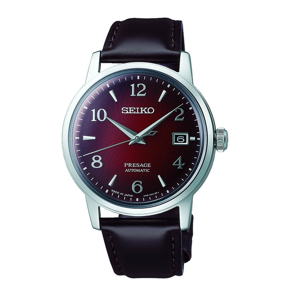 Seiko Presage Cocktail Collection 38.5mm Red Dial Mens Watch image number 0