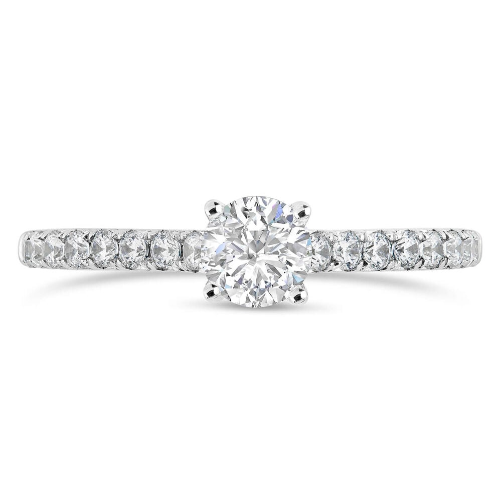 Northern Star 0.80ct Diamond Shoulders 18ct White Gold Ring