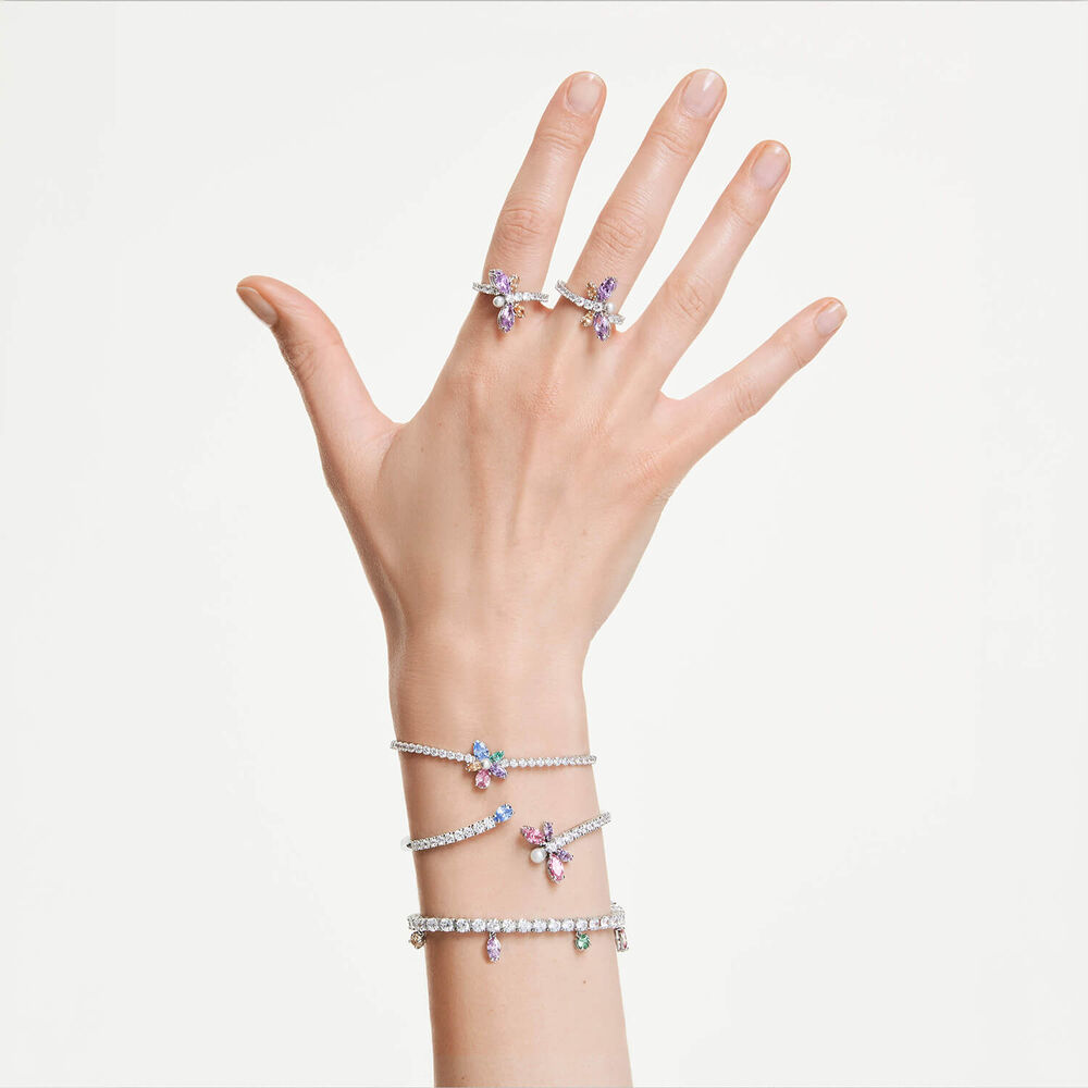 Swarovski x Ariana Grande Multicoloured Crystals & Cubic Zirconia Flower Bracelet