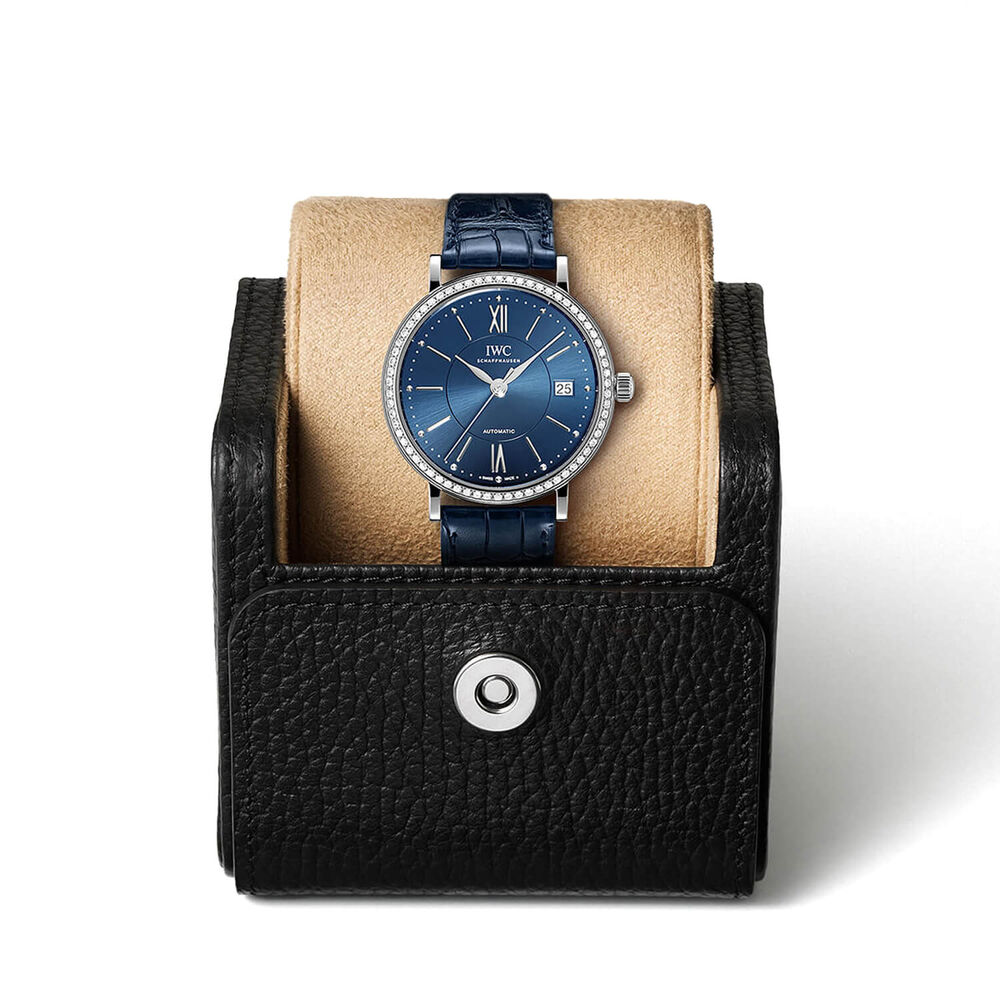 IWC Schaffhausen Portofino Automatic 37 Blue Dial Strap Watch image number 6
