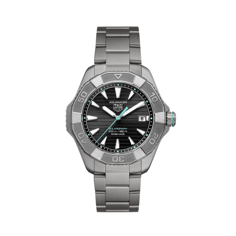 TAG Heuer Aquaracer Professional Solargraph 200 40mm Black Dial Titanium Bracelet Watch