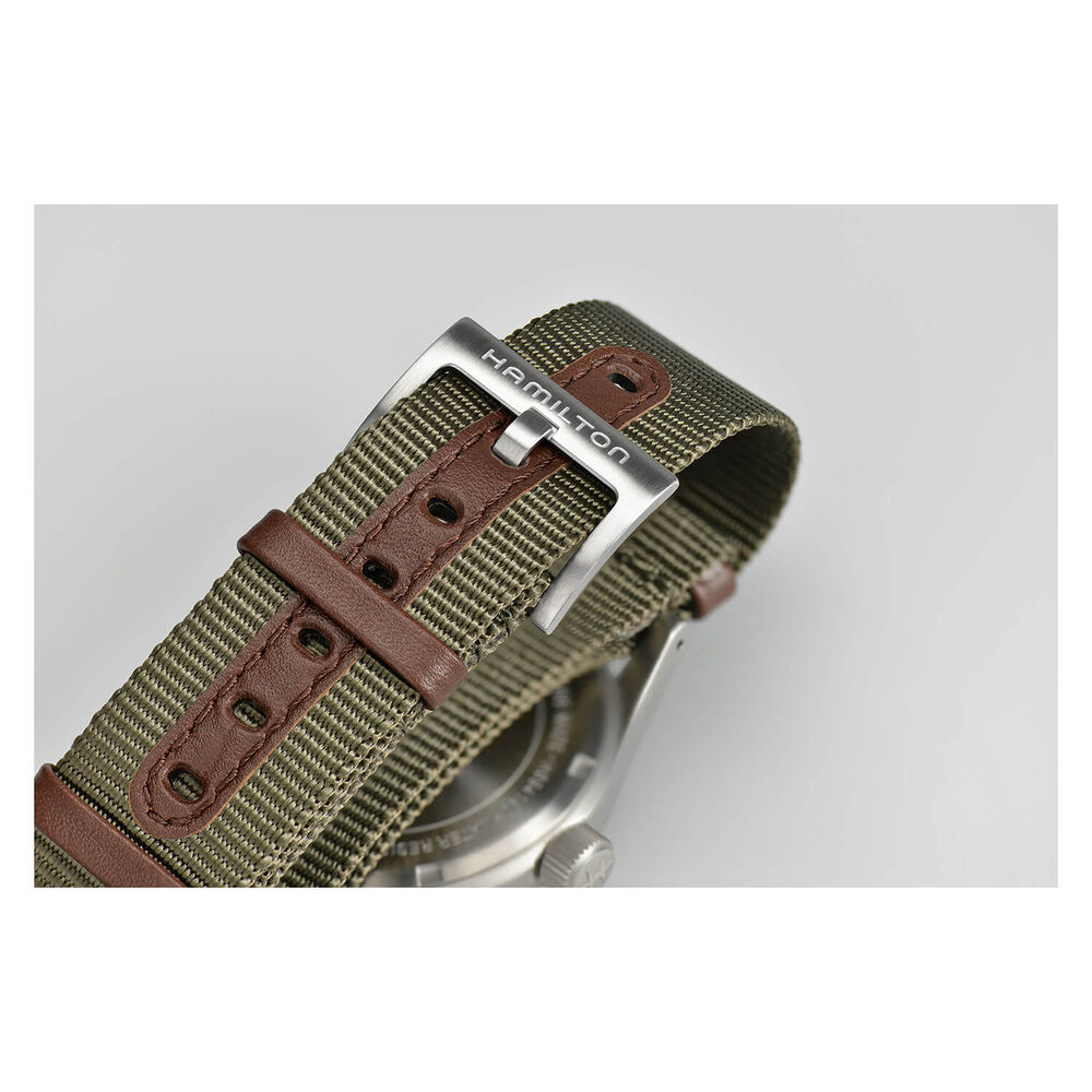 Hamilton Khaki Field Mechanical 38mm Black Steel Case Textile Watch image number 4