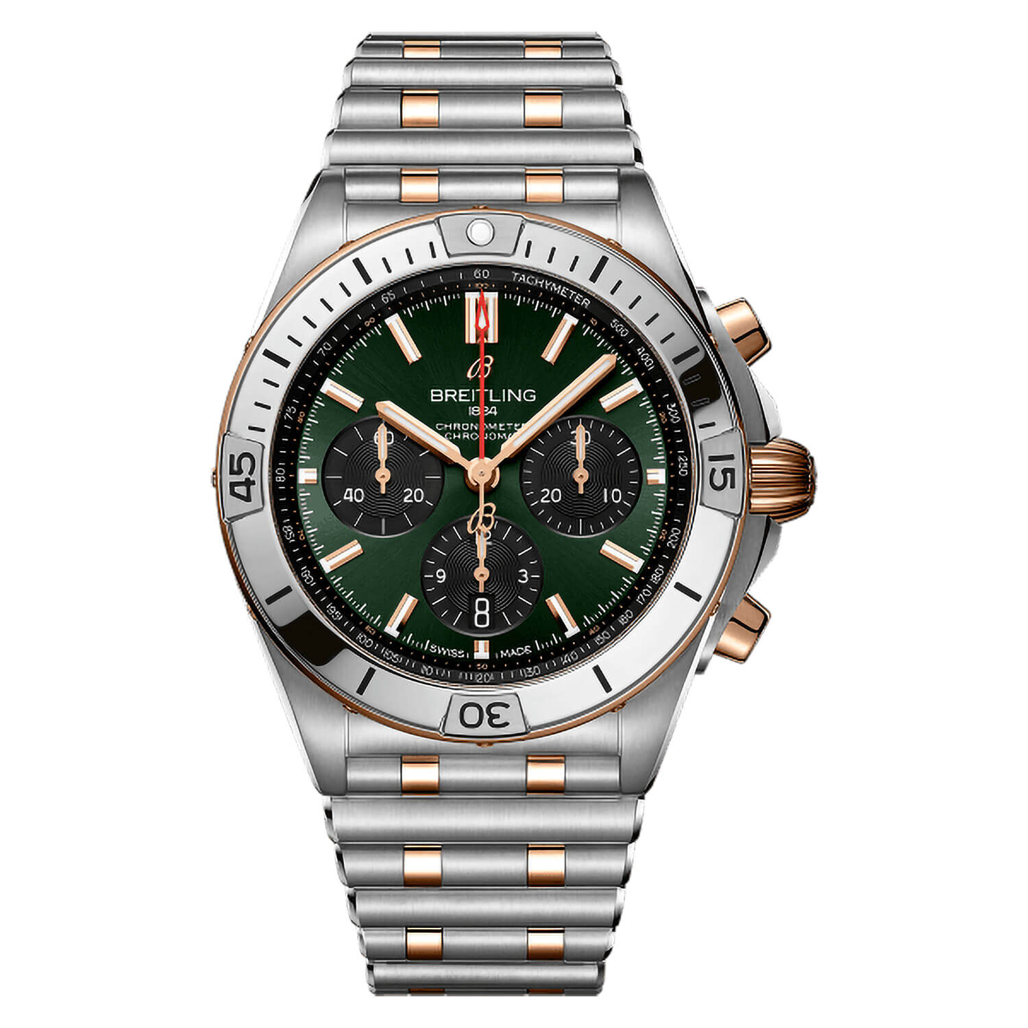 Breitling Chronomat B01 42 18k Red Gold Case Bracelet