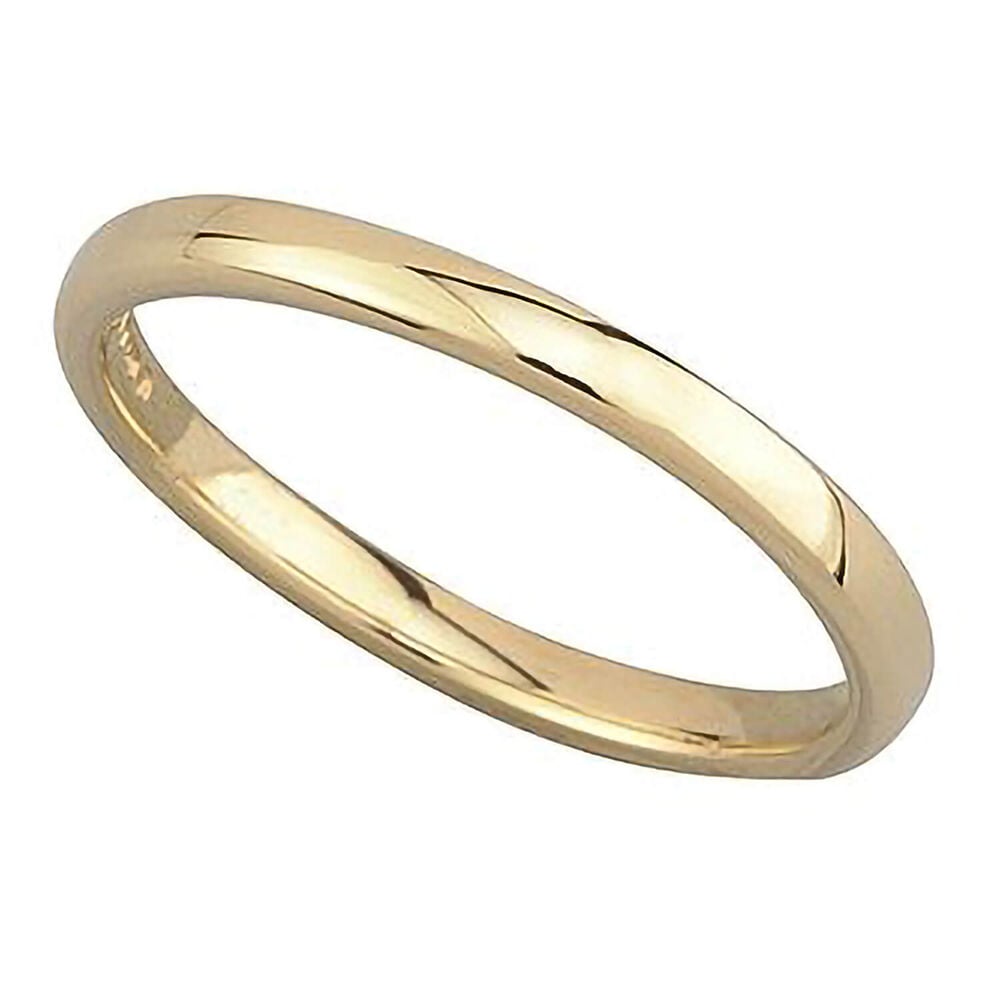 Ladies' 18ct gold 2mm superior court wedding ring image number 0