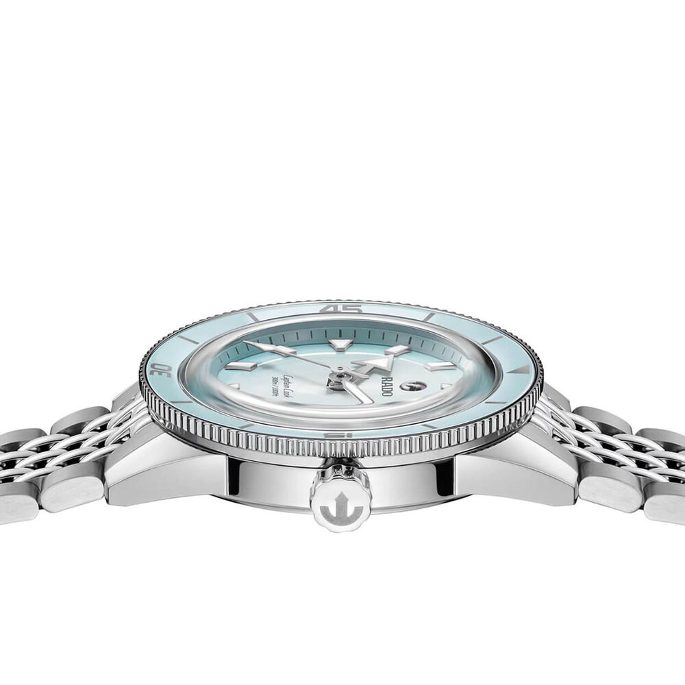 Rado Captain Cook Automatic 39mm Gradient Light Blue Dial Steel Bracelet Watch image number 2