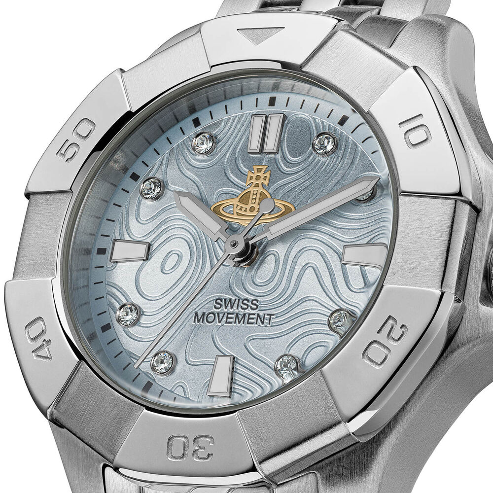 Vivienne Westwood The Brompton 31mm Blue Dial Steel Bracelet Watch image number 2