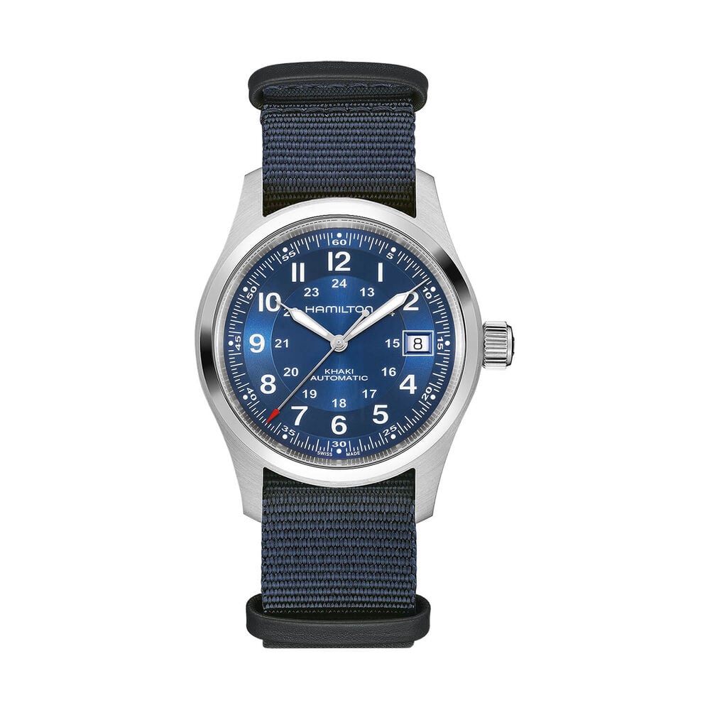 Hamilton Khaki Field 38mm Blue Dial Blue Fabric Strap Automatic Watch