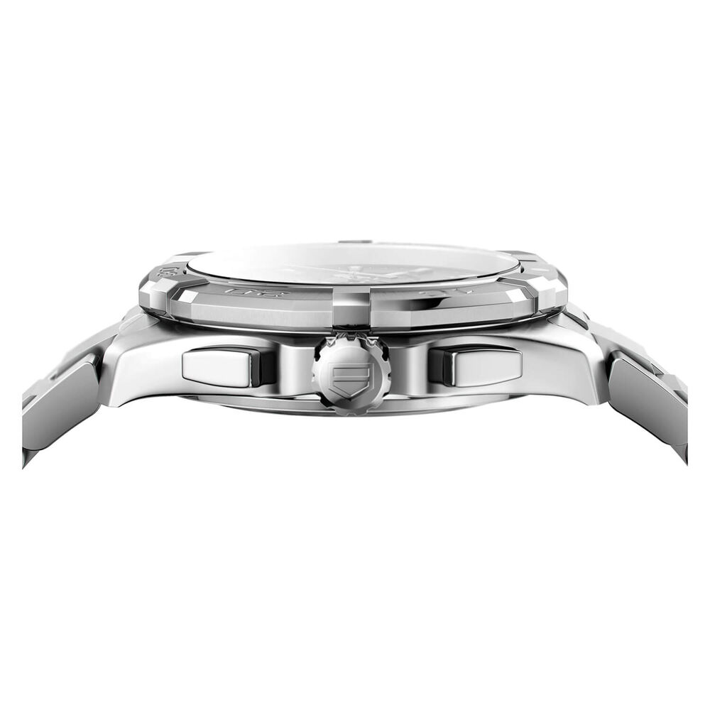 TAG Heuer Aquaracer quartz chronograph black dial steel bracelet watch