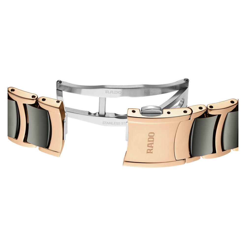 Rado Centrix 39.5mm White Dial Rose Gold Index Bracelet Watch image number 3