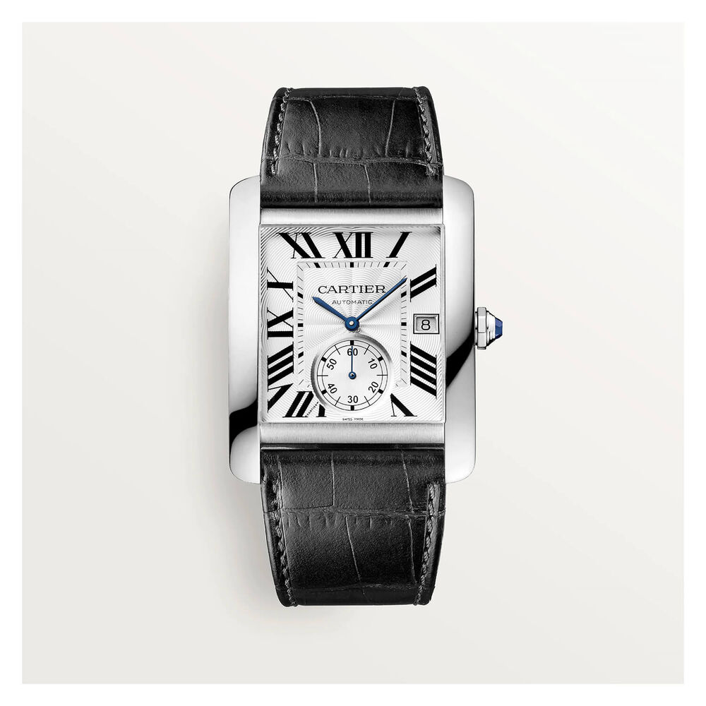 Cartier Tank MC 34.30mm White Dial Black Leather Strap Watch image number 0