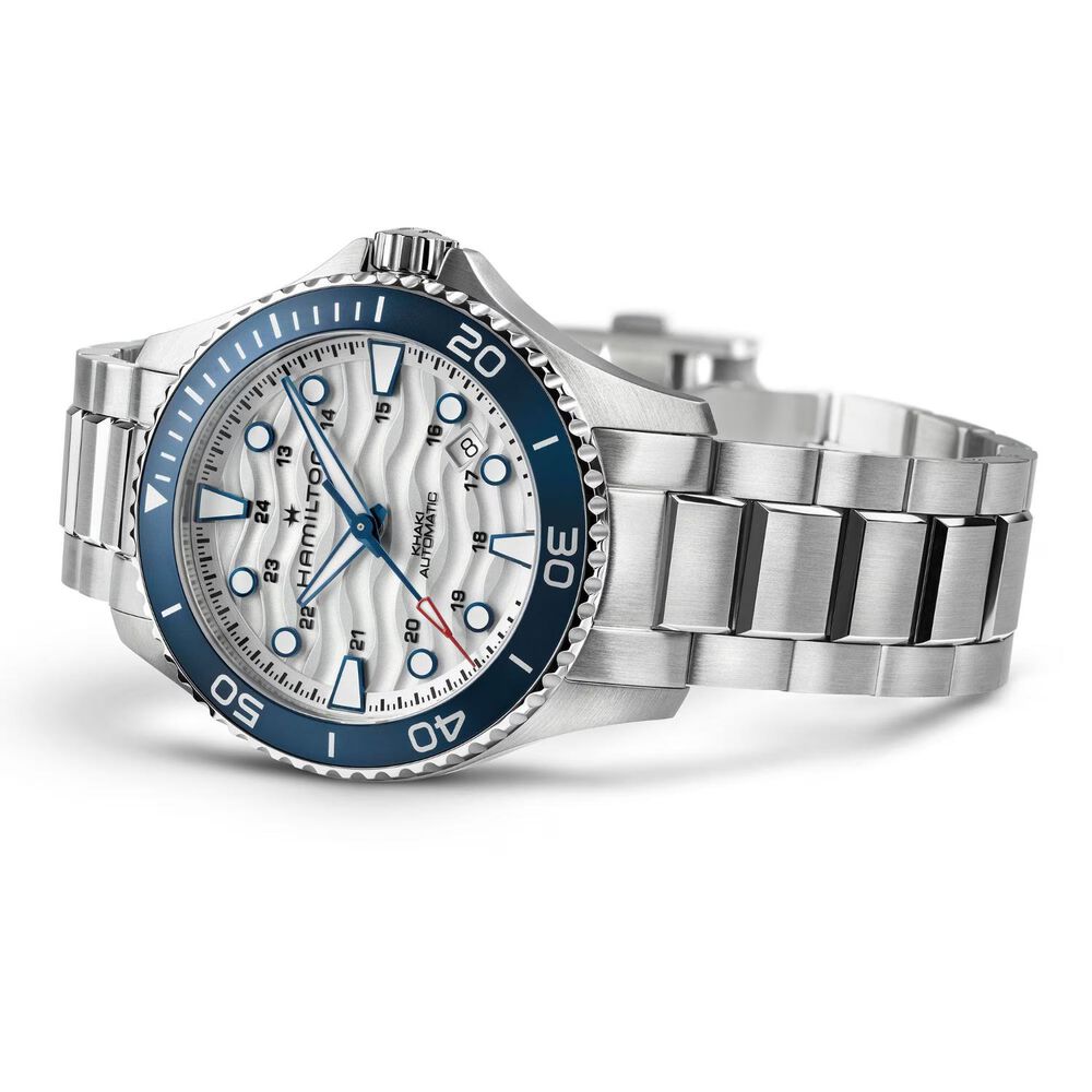 Hamilton Khaki Navy Scuba Auto 40mm White Dial Steel Bracelet Watch