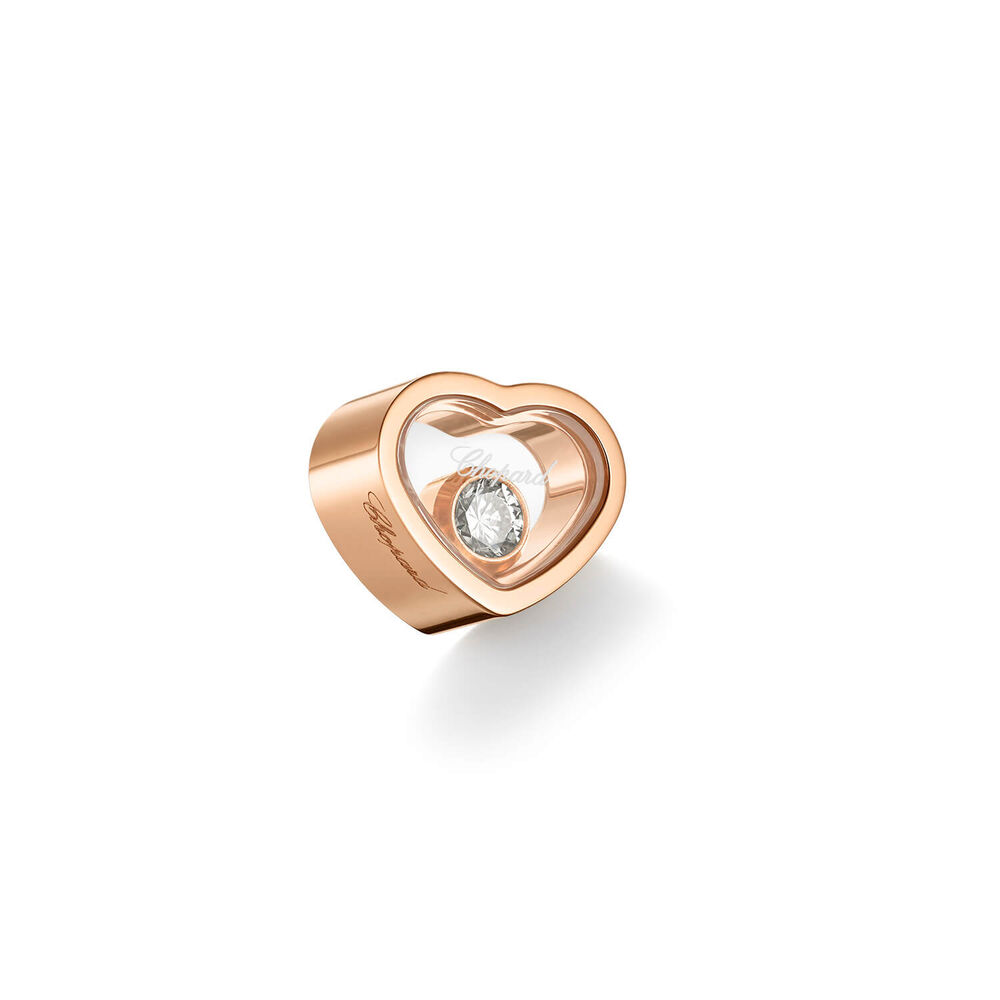 Chopard My Happy Hearts 1 Diamond Rose Gold Single Stud Earring image number 4