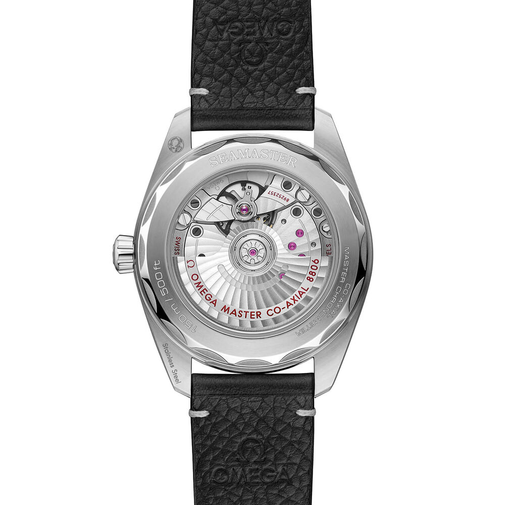 OMEGA Seamaster Railmaster 38mm Grey Dial Black Leather Strap Watch image number 2