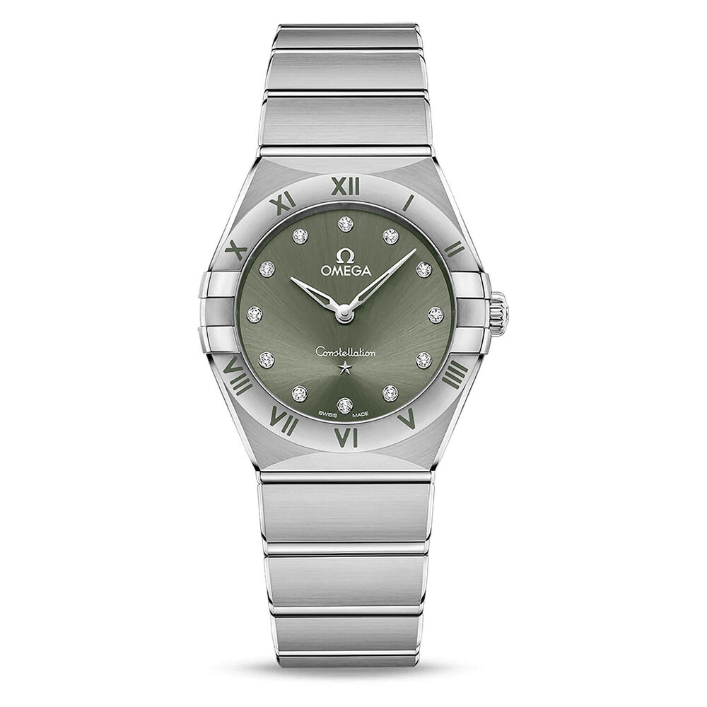 OMEGA Constellation Quartz 28mm Green Dial Dial Steel Case Bracelet Watch image number 0