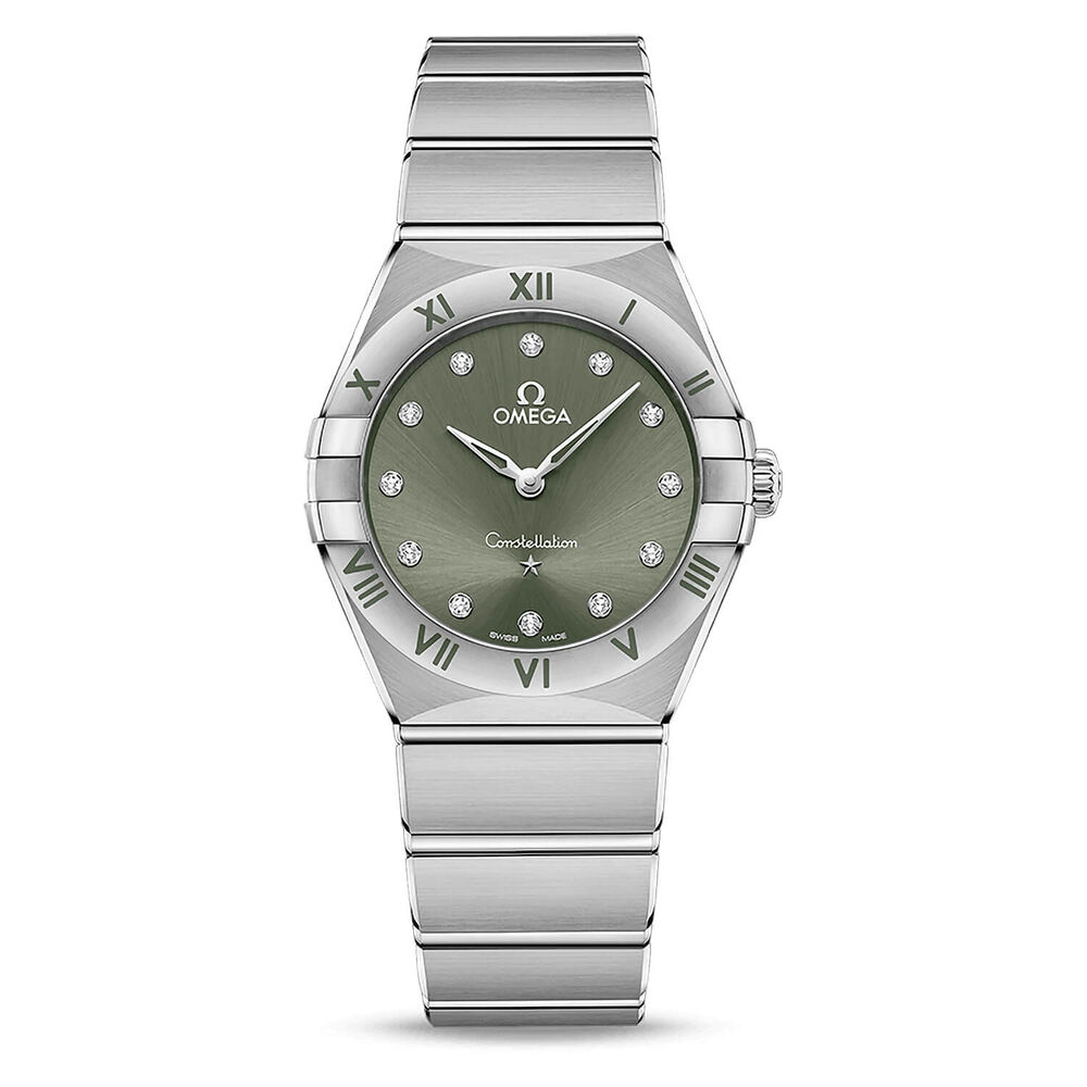 OMEGA Constellation Quartz 28mm Green Dial Dial Steel Case Bracelet Watch